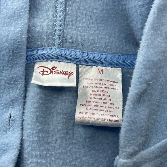 Blue Disney WINNIE THE POOH & Friends Women's M Fleece Full Zip Jacket with Hood - Picture 5 of 6